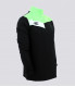 T-SHIRT MANCHES LONGUES COL MONTANT NOIR VERT FLUO HOMME