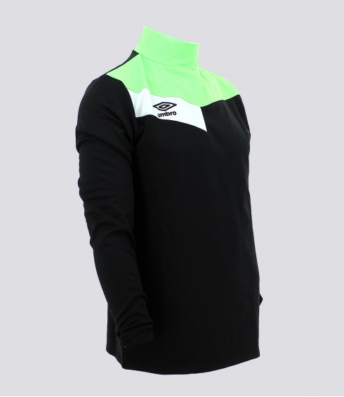 T-SHIRT MANCHES LONGUES COL MONTANT NOIR VERT FLUO HOMME T-SHIRT MANCHES LONGUES COL MONTANT NOIR VERT FLUO HOMME