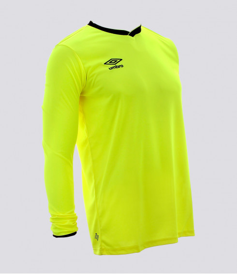 MAILLOT CUP MANCHES LONGUES JAUNE FLUO/MARINE