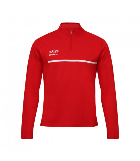 SWEAT PRO TRAINING 1/2 ZIP  ROUGE/BLANC