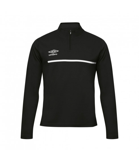 SWEAT PRO TRAINING 1/2 ZIP  NOIR/BLANC P