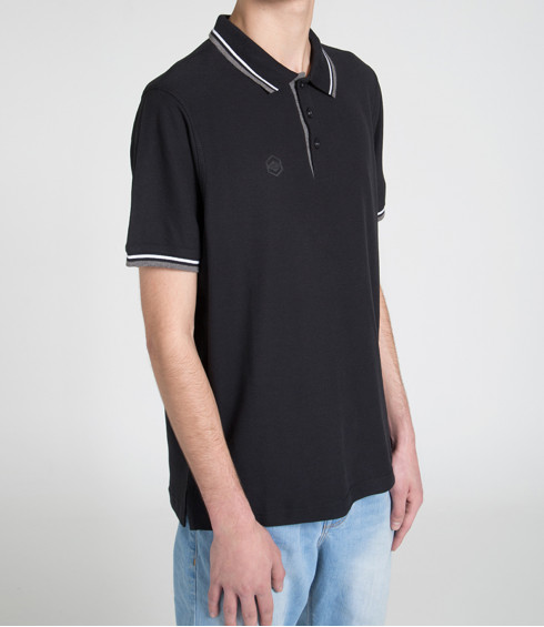 POLO MAILLE PIQUE NOIR POLO MAILLE PIQUE NOIR