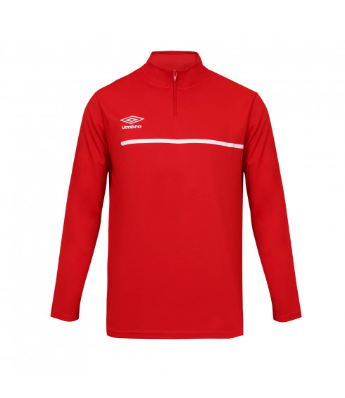 SWEAT PRO TRAINING 1/2 ZIP ROUGE/BLANC