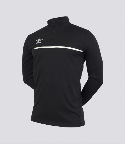 SWEAT PRO TRAINING 1/2 ZIP  NOIR/BLANC P