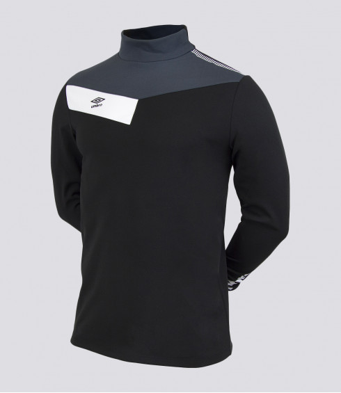 SWEAT COL MONTANT NOIR GUNMETAL BLANC HOMME