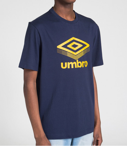 T-SHIRT COTON BIG LOGO MARINE ET JAUNE T-SHIRT COTON BIG LOGO MARINE ET JAUNE