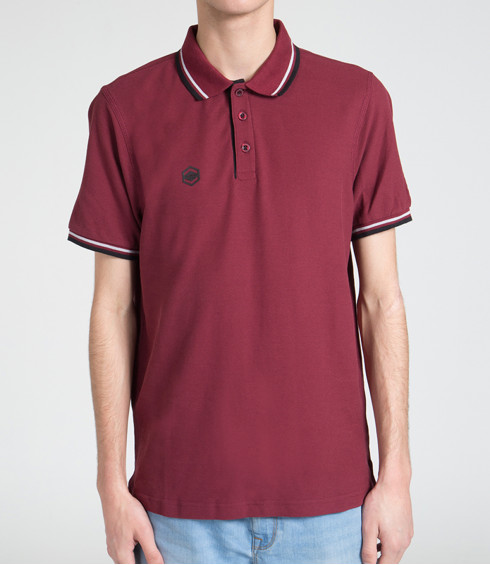 POLO MAILLE PIQUE BORDEAUX POLO MAILLE PIQUE BORDEAUX