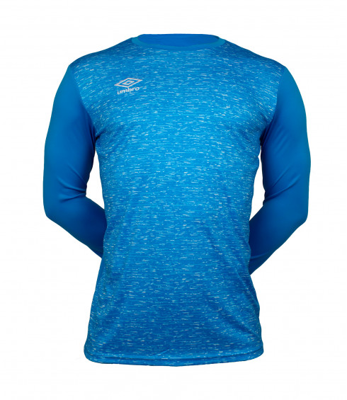 T-SHIRT DE SPORT MANCHES LONGUES BLEU ELECTRIQUE CHINE HOMME