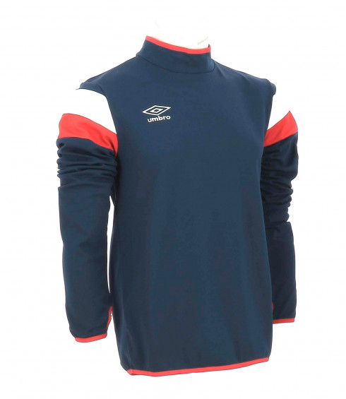 T-SHIRT MANCHES LONGUES COL MONTANT MARINE ROUGE BLANC JUNIOR