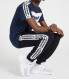 T-SHIRT COTON BANDE TISSEE STREET MARINE MIXTE