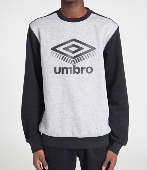 PULL COL ROND BIG LOGO GRIS CHINE ET NOIR PULL COL ROND BIG LOGO GRIS CHINE ET NOIR