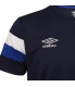 T-SHIRT TEAMWEAR MARINE ROYAL BLANC HOMME