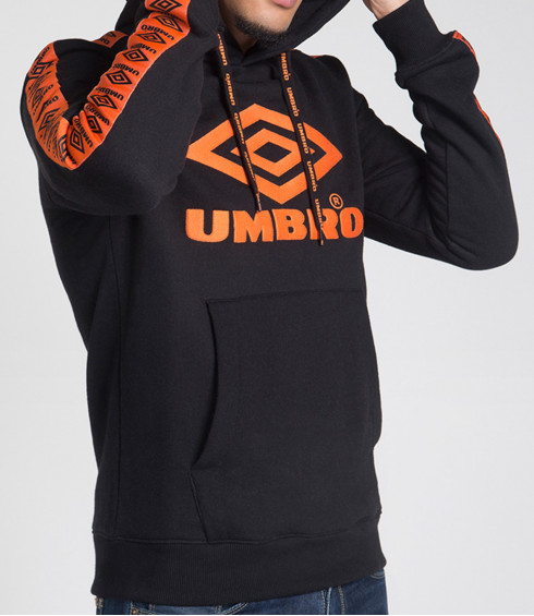 SWEAT A CAPUCHE BIG LOGO STREET NOIR ET ORANGE SWEAT A CAPUCHE BIG LOGO STREET NOIR ET ORANGE