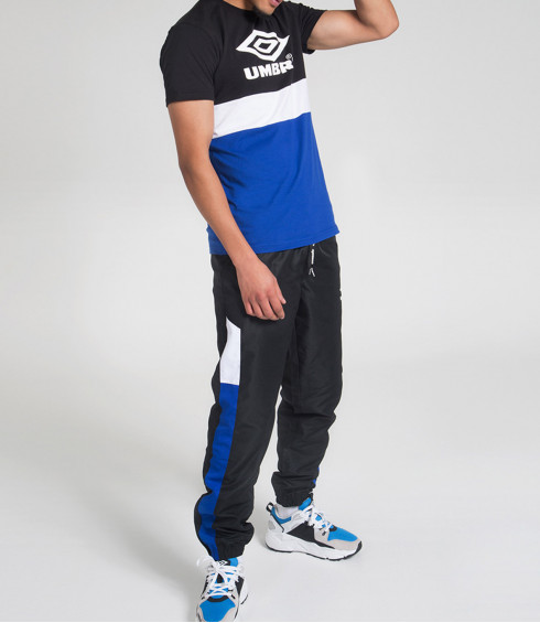 T-SHIRT COTON BIG LOGO STREET NOIR ET BLEU T-SHIRT COTON BIG LOGO STREET NOIR ET BLEU
