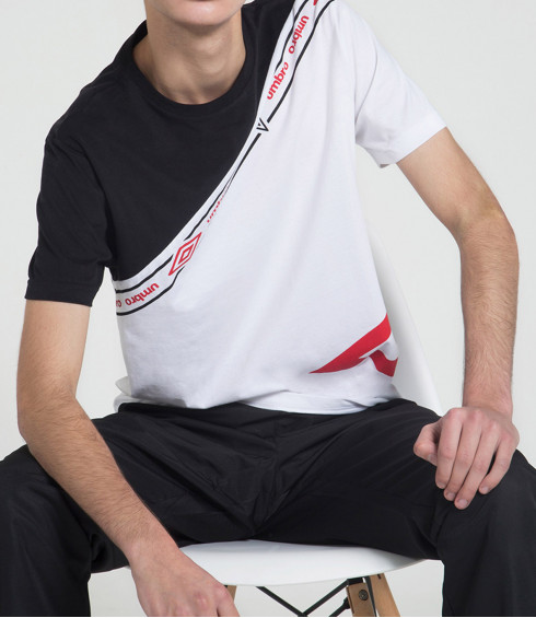 T-SHIRT COTON BICOLORE AUTHENTIC NOIR ET BLANC T-SHIRT COTON BICOLORE AUTHENTIC NOIR ET BLANC