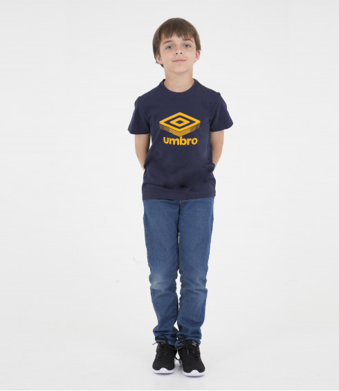 T-SHIRT COTON BIG LOGO MARINE ET JAUNE T-SHIRT COTON BIG LOGO MARINE ET JAUNE