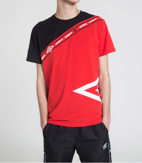 T-SHIRT COTON BICOLORE AUTHENTIC NOIR ET ROUGE T-SHIRT COTON BICOLORE AUTHENTIC NOIR ET ROUGE
